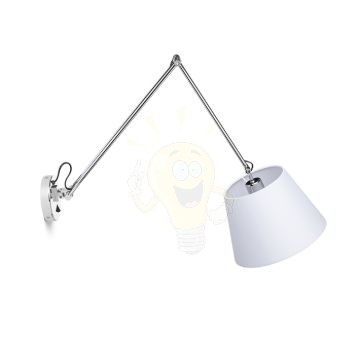 Kép ASHLEY fali lámpa fehér króm 230V LED E27 15W