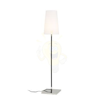 Kép LULU állólámpa fehér/fekete króm 230V LED E27 8W