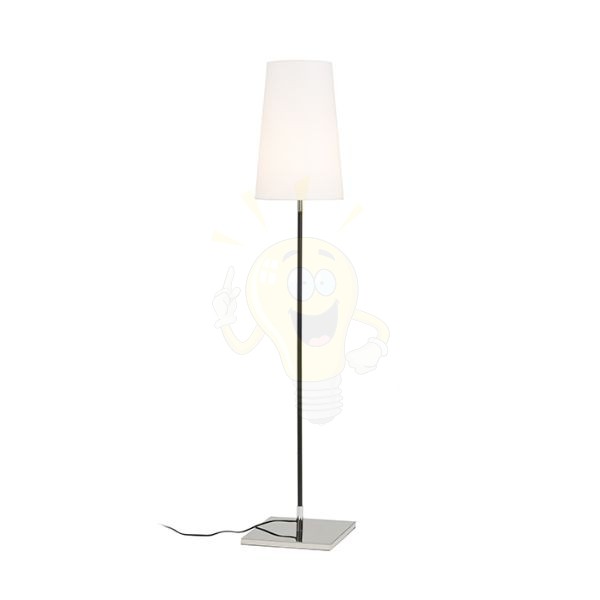 LULU állólámpa fehér/fekete króm 230V LED E27 8W