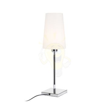 Kép LULU asztali lámpa fehér/fekete króm 230V LED E27 8W