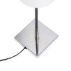 LULU asztali lámpa fehér/fekete króm 230V LED E27 8W