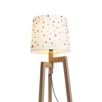 Kép DELISA 35/30 lámpabúra fehér gombok  max. 28W