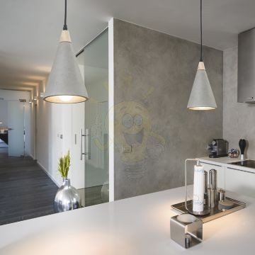 Kép HEIDI függő lámpa  beton/fa 230V LED E27 11W