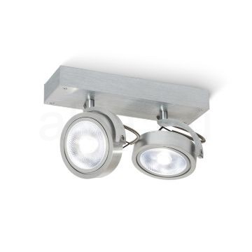 Kép KELLY II fali lámpa  szálcsiszolt alumínium 230V LED G53 2x15W
