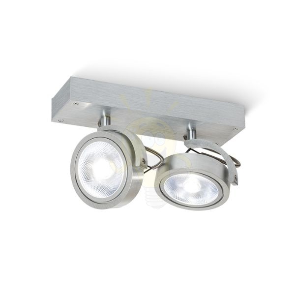 KELLY II fali lámpa  szálcsiszolt alumínium 230V LED G53 2x15W