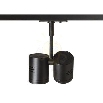 Kép BEEBA II egyfázisú áramkörös sínre fekete  230V LED GU10 2x8W