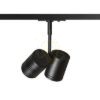 BEEBA II egyfázisú áramkörös sínre fekete  230V LED GU10 2x8W