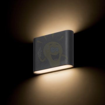 Kép CHOIX 114 fali lámpa antracitszürke 230V LED 2x3W IP54 3000K