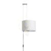 BROADWAY állítható magasságú függeszték fehér króm 230V LED E27 15W