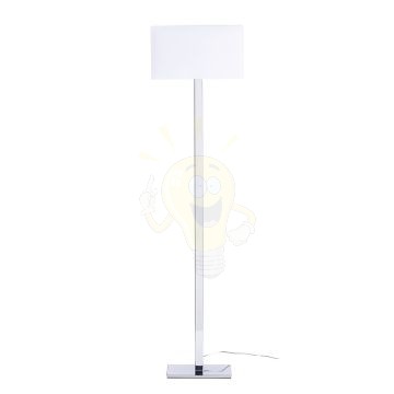 Kép PLAZA állólámpa fehér króm 230V LED E27 15W