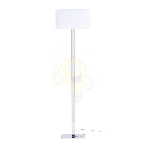 PLAZA állólámpa fehér króm 230V LED E27 15W