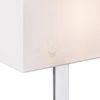 PLAZA M asztali lámpa fehér króm 230V LED E27 15W