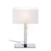 PLAZA M asztali lámpa fehér króm 230V LED E27 15W