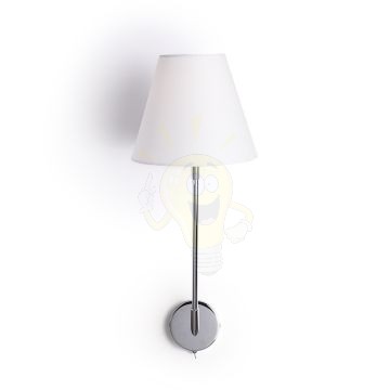 Kép SILENCE fali lámpa fehér króm 230V LED E27 15W