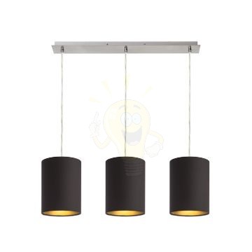 Kép RON 15/20 lámpabúra  Polycotton fekete/arany fólia  max. 28W