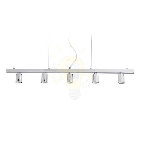 RALLONG V függeszték alap  króm 230V LED E27 5x15W