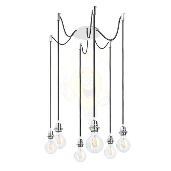 KOMBIX 6 függesztő készlet FEHA+FEKK+KF   230V LED E27 6x15W