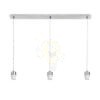 MORE 80 mennyezeti függőlámpa alap  króm 230V LED E27 3x15W