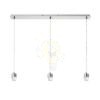 MORE 80 mennyezeti függőlámpa alap  matt nikkel 230V LED E27 3x15W