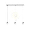 Kép MORE 60 mennyezeti függőlámpa alap  króm 230V LED E27 3x15W