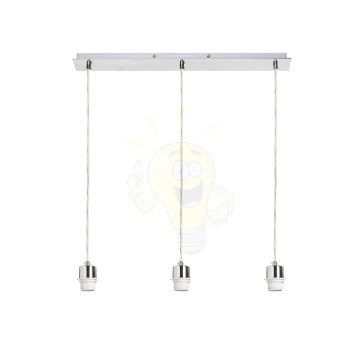 Kép MORE 60 mennyezeti függőlámpa alap  króm 230V LED E27 3x15W
