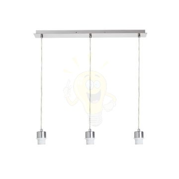 Kép MORE 60 mennyezeti függőlámpa alap  matt nikkel 230V LED E27 3x15W