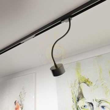 Kép PIXIE libanyak háromfázisú áramkörös sínre fekete  230V LED GX53 7W