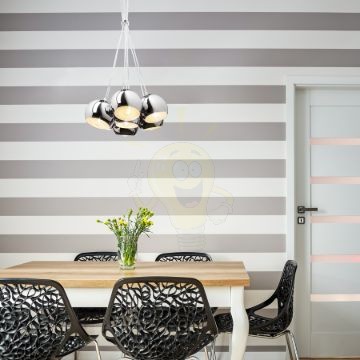 Kép ASTROMET VII függő lámpa  króm 230V LED E27 7x11W
