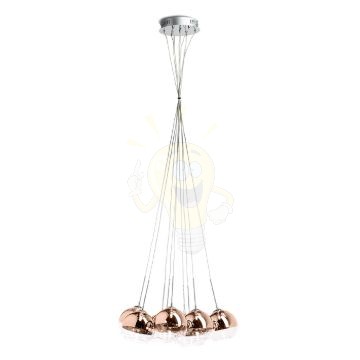 ASTRAL függő lámpa réz üveg/tiszta üveg 230V/12V G4 10x20W