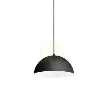 Kép MONROE 30 függő lámpa matt fekete/fehér  230V LED E27 11W