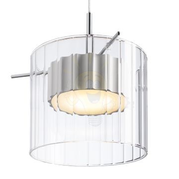 Kép ESTRA I függő lámpa fehér tiszta üveg 230V LED 5W 3000K