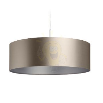 Kép RON 60/19 lámpabúra  Monaco galamb szürke/ezüst PVC  max. 23W