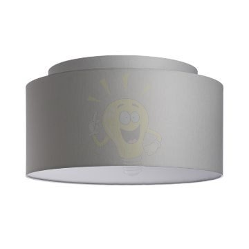 Kép DOUBLE 55/30 lámpabúra  Chintz világosszürke/fehér PVC  max. 23W