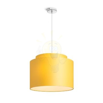 Kép DOUBLE 40/30 lámpabúra  Chintz sárgabarack/fehér PVC  max. 23W