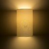 RON W 15/25 fali lámpa  Polycotton fehér/fehér PVC 230V LED E27 15W