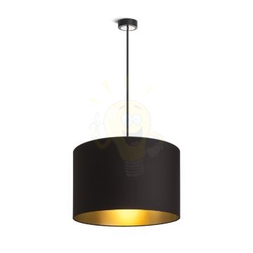 Kép RON 40/25 lámpabúra  Polycotton fekete/arany fólia  max. 23W