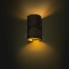 RON W 15/25 fali lámpa  Polycotton fekete/arany fólia 230V LED E27 15W