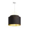 Kép DOUBLE 40/30 lámpabúra  Polycotton fekete/arany fólia  max. 23W