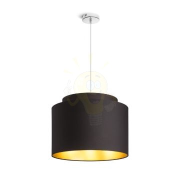 Kép DOUBLE 40/30 lámpabúra  Polycotton fekete/arany fólia  max. 23W