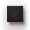 LOPE W 25/14 fali lámpa  Polycotton fekete/réz fólia 230V LED E27 15W