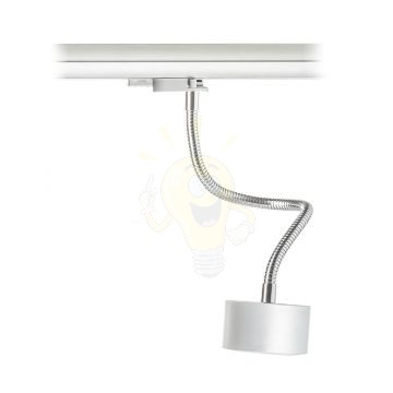 Kép PIXIE libanyak háromfázisú áramkörös sínre ezüstszürke króm 230V LED GX53 7W