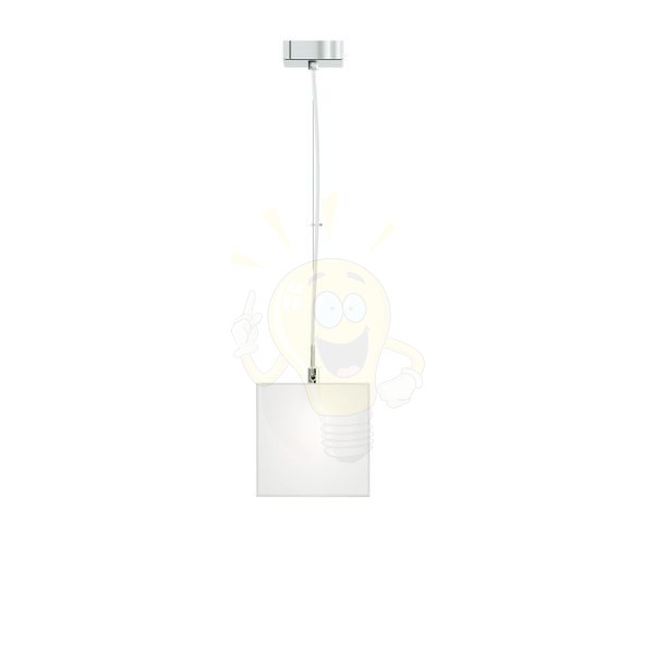 LUCIA 15x15 függő lámpa  szatén üveg/króm 230V LED G9 5W