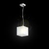LUCIA 15x15 függő lámpa  szatén üveg/króm 230V LED G9 5W