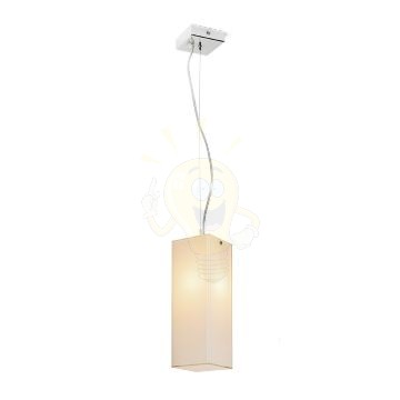 Kép LUCIA 30x10 függő lámpa  szatén üveg/króm 230V LED E27 15W
