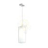 LUCIA 30x10 függő lámpa  szatén üveg/króm 230V LED E27 15W