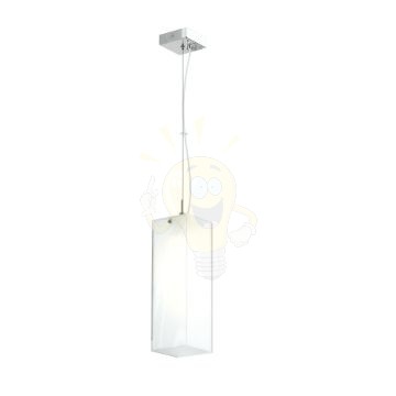 Kép LUCIA 30x10 függő lámpa  szatén üveg/króm 230V LED E27 15W