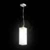 LUCIA 30x10 függő lámpa  szatén üveg/króm 230V LED E27 15W