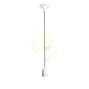 Kép FABIO függesztő készlet fekete/fehér porcelán 230V LED E27 15W