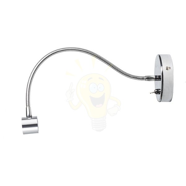 Kép BOB liba nyakon  króm 230V/500mA LED 3W 45°  3000K