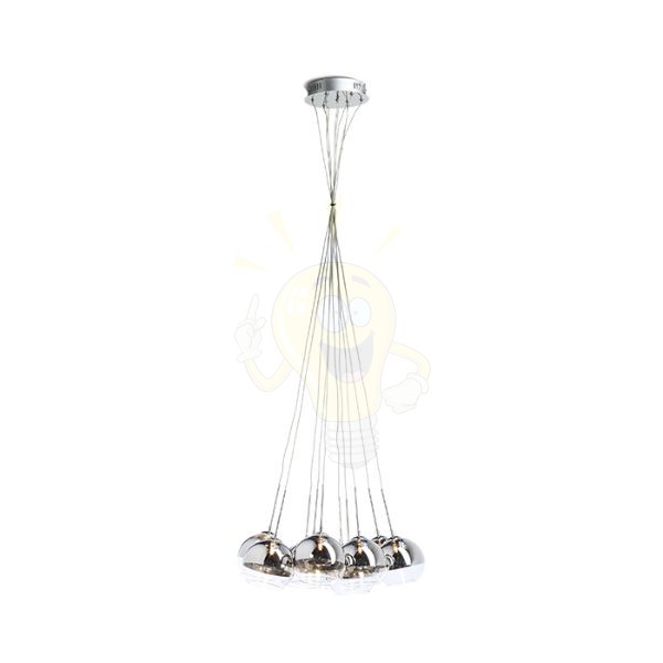ASTRAL függő lámpa krómozott üveg/tiszta üveg 230V/12V G4 10x20W